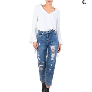 Gigi Hadid x Tommy Hilfiger high waisted destroyed lexia jeans size 26x30 new